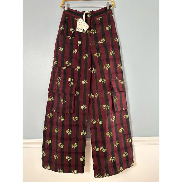 New Free People Mozh Arezu Cargo Pant Size Medium - Picture 4 of 8
